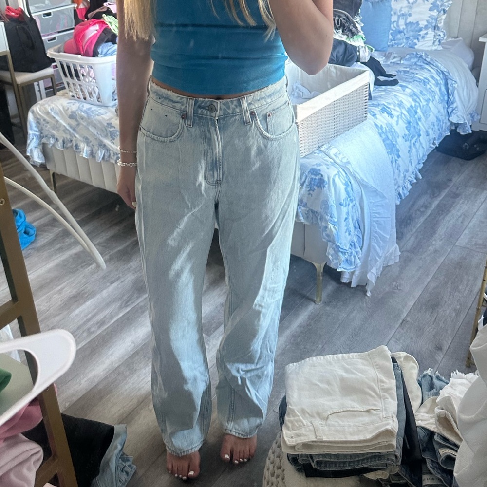 Abercrombie blue loose jean